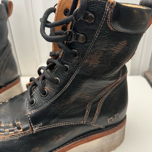 BED|STU Elisha Il Combat Boots. Distressed Black. Size 6.5. EUC - Picture 14 of 16